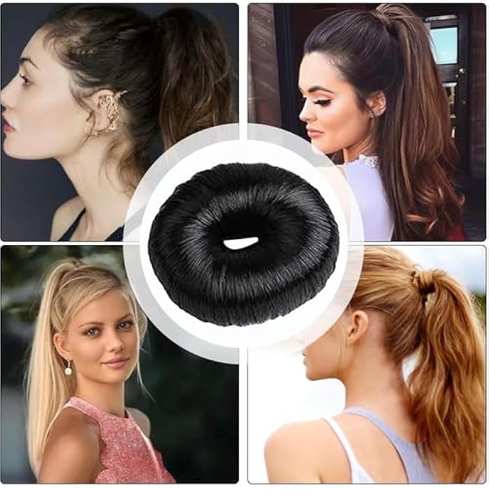 ECIF Hair Donut Bun Maker – Synthetic Hair Bun Shaper Tool for Women & Girls – Easy Chignon Hairstyle Accessory (darkbrown, 15gm) - Image 3